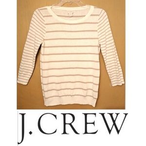 Striped J. Crew 3/4 sleeves top